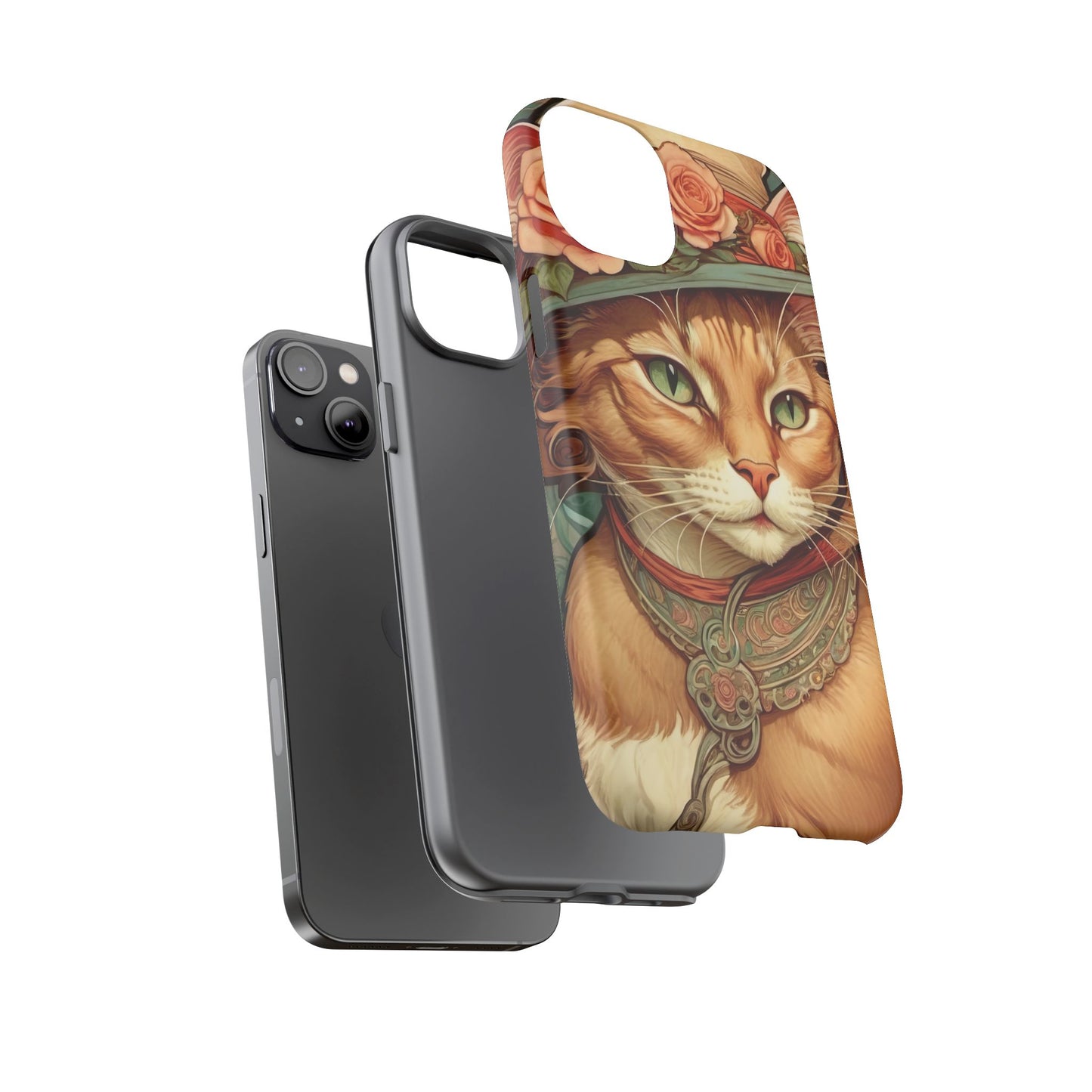 Alphonse Mucha Tough Phone Cases (A lady cat 2)