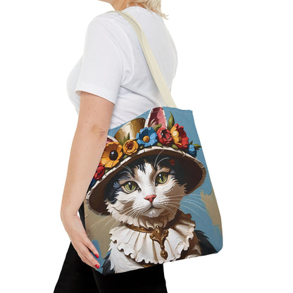 Cat Portrait in Oil Tote Bag