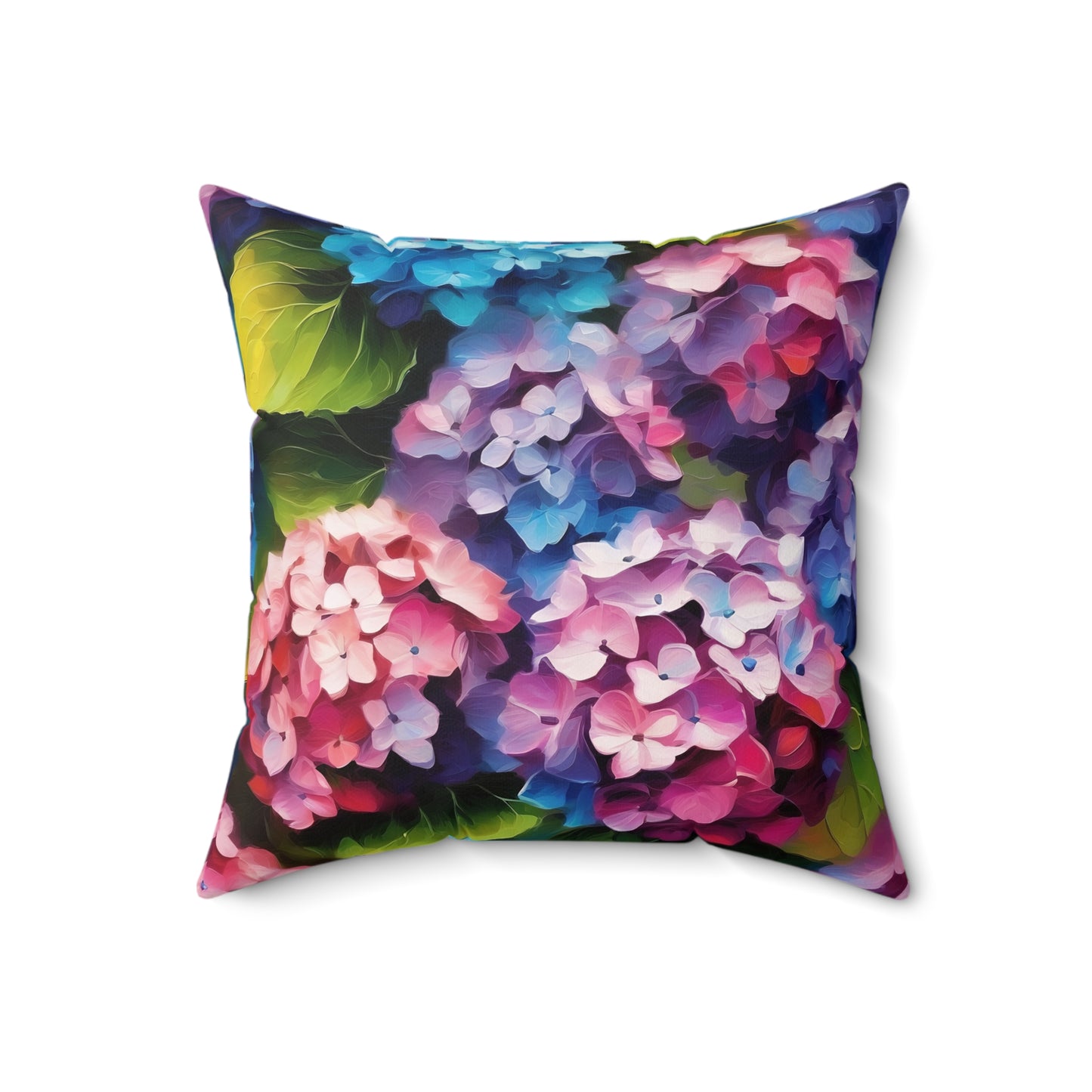 Claude Monet inspired Hydrangeas Square Pillow