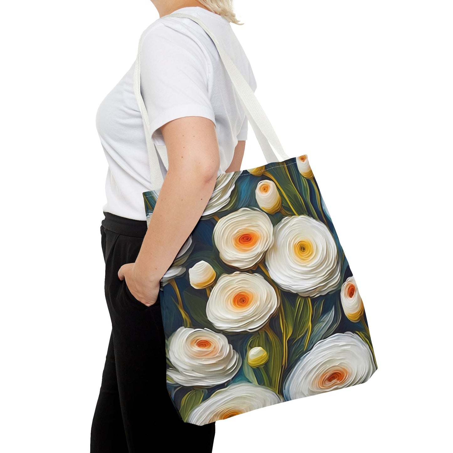 Vincent Van Gogh inspired White Ranunculus Tote Bag