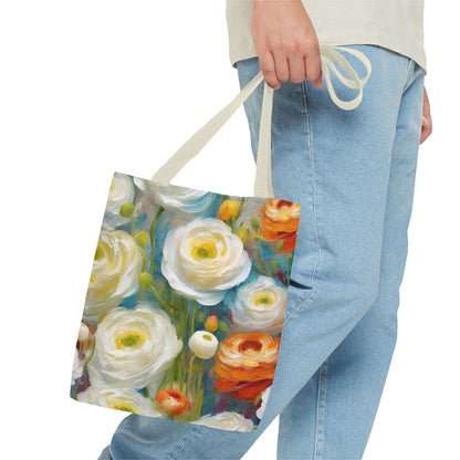 Claude Monet inspired Tender Ranunculus Tote Bag