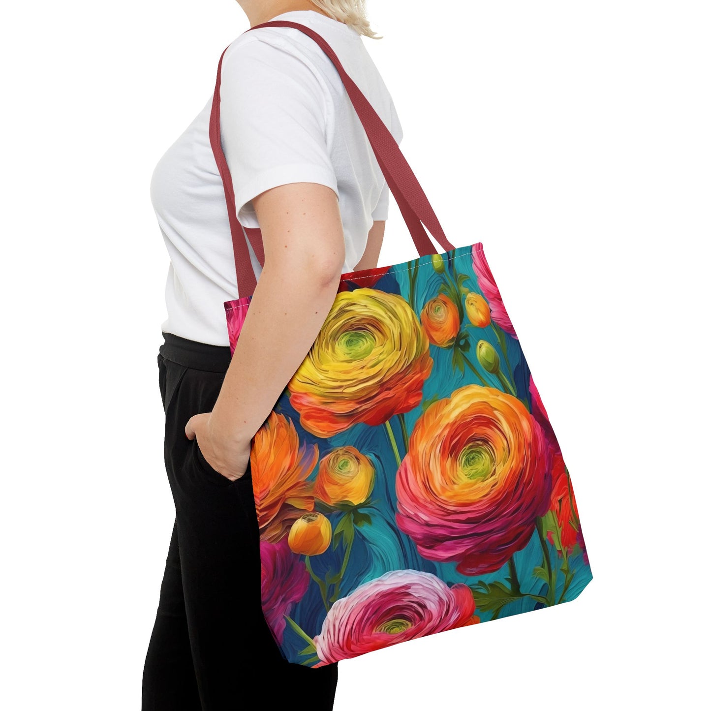 Vincent Van Gogh inspired Colorful Anemones Tote Bag 2