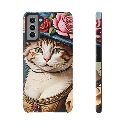 Oil Painting Cat Tough Phone Cases (A Lady 2)