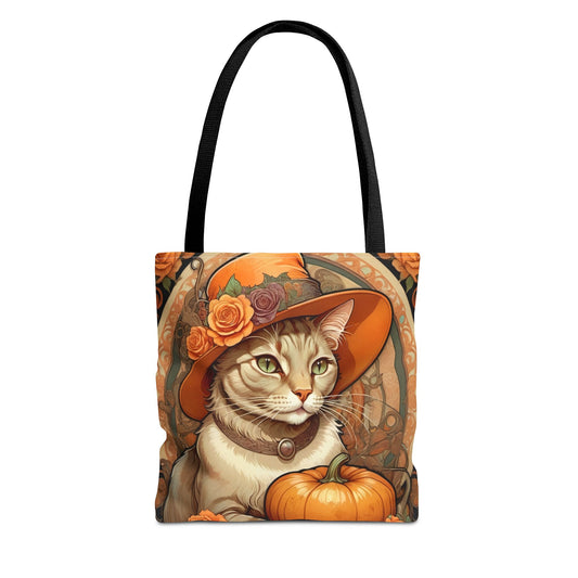 Halloween Art Nouveau Cat Tote