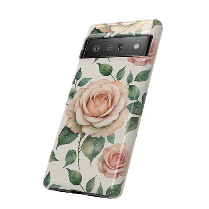 Watercolor Large Roses Tough Cases