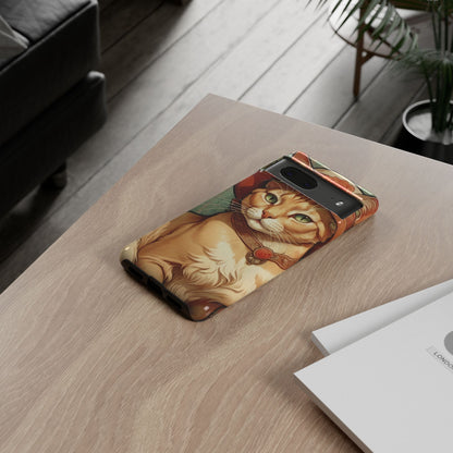 Alphonse Mucha Tough Phone Cases (A lady cat)