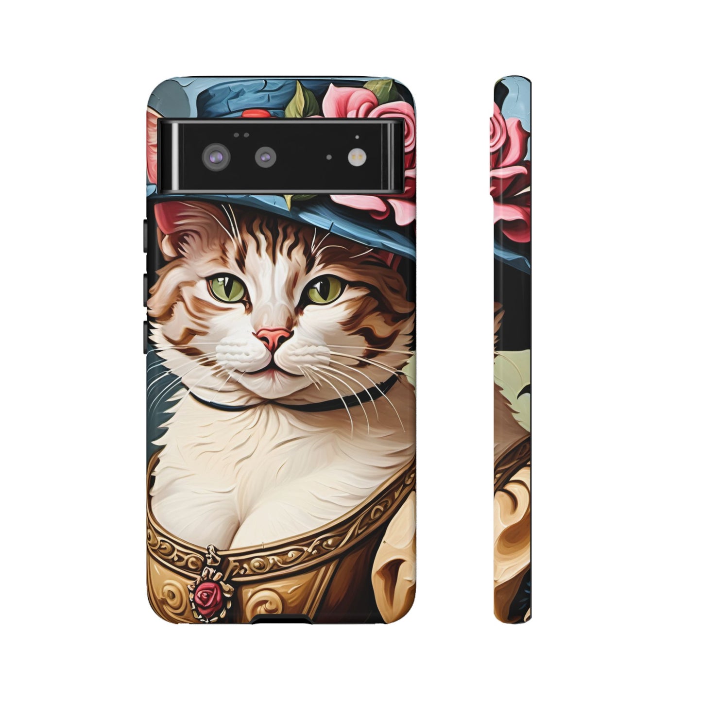 Oil Painting Cat Tough Phone Cases (A Lady 2)