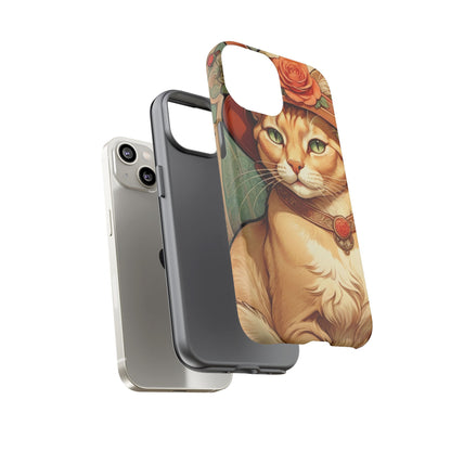 Alphonse Mucha Tough Phone Cases (A lady cat)