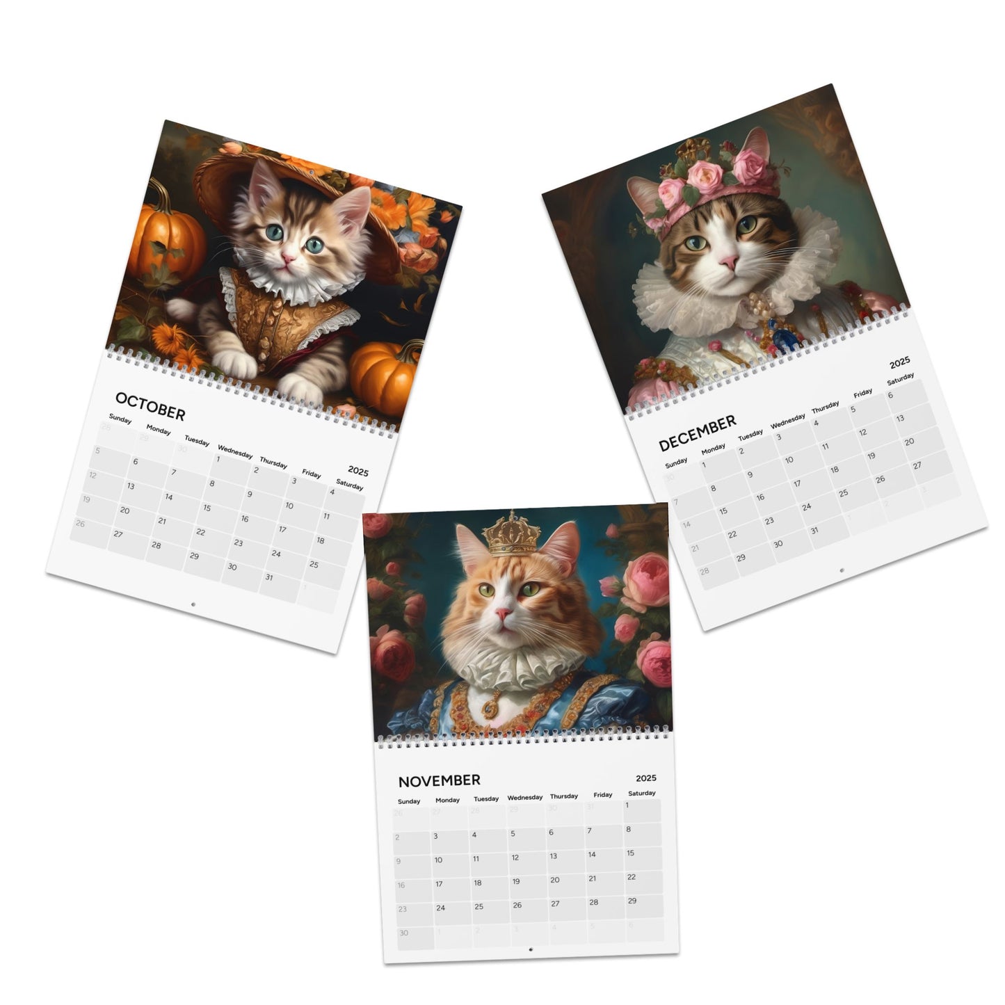 Rococo Noble Cats Calendar (2025)