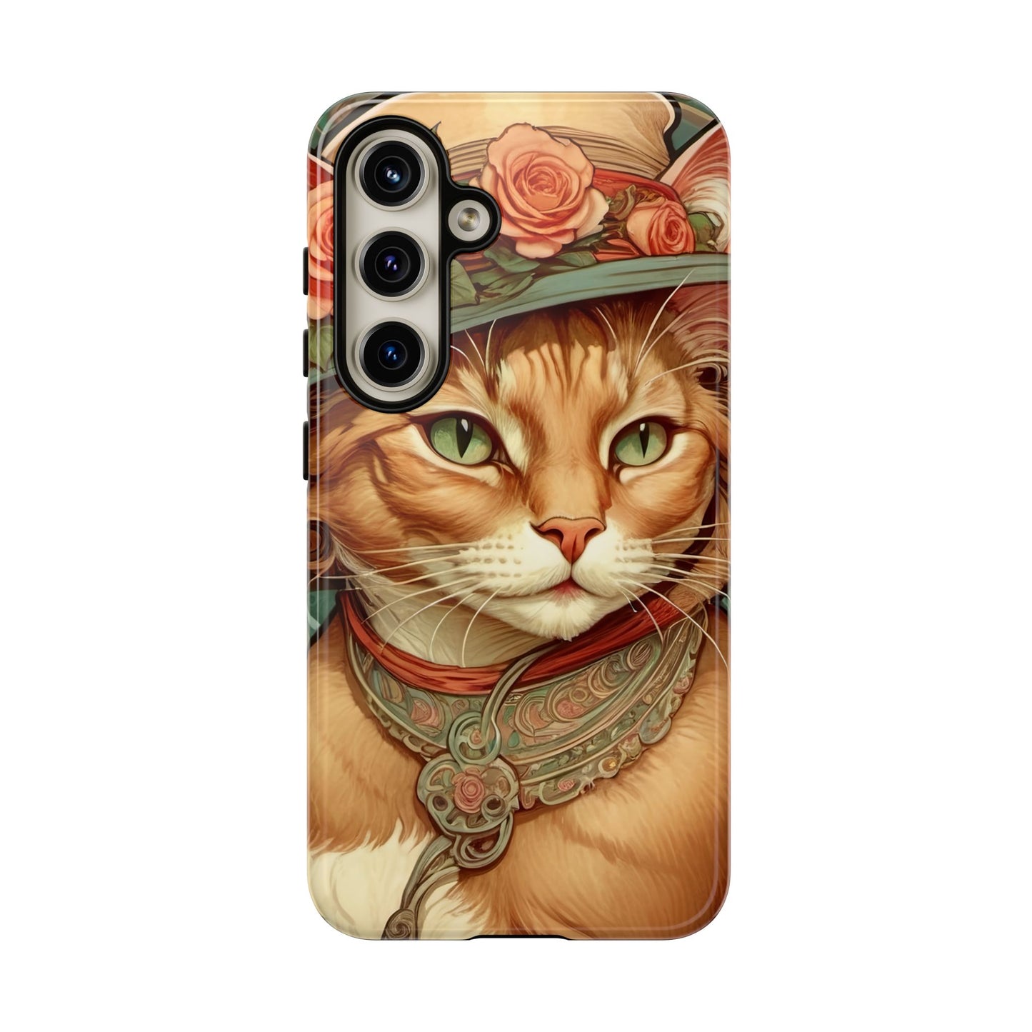 Alphonse Mucha Tough Phone Cases (A lady cat 2)