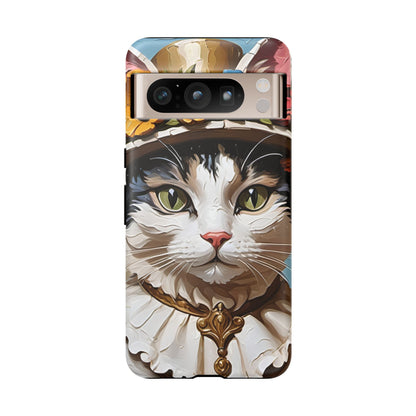 Oil Painting Cat Tough Phone Cases (A Lady)