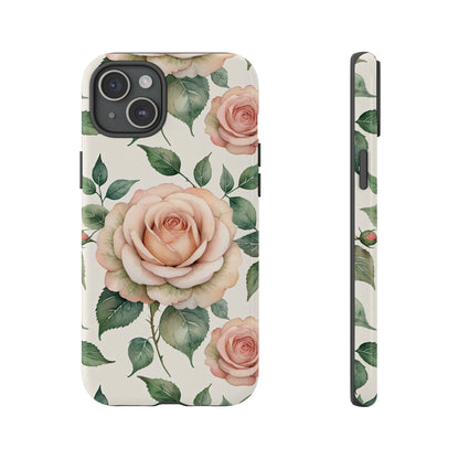 Watercolor Large Roses Tough Cases