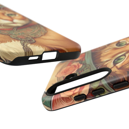 Alphonse Mucha Tough Phone Cases (A lady cat 2)