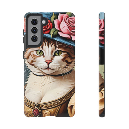 Oil Painting Cat Tough Phone Cases (A Lady 2)