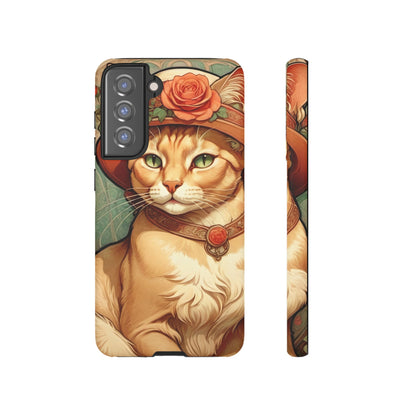 Alphonse Mucha Tough Phone Cases (A lady cat)