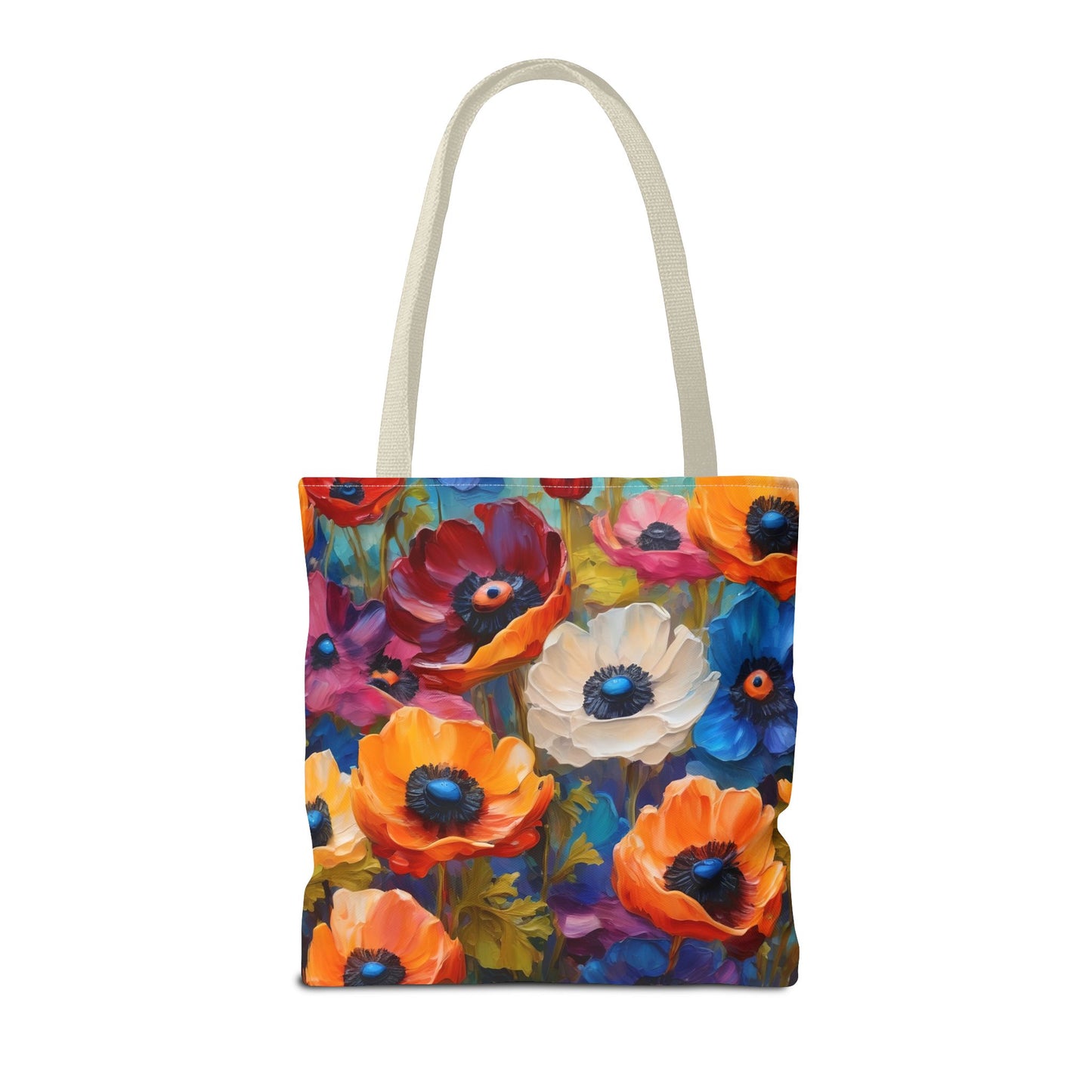 Claude Monet inspired Colorful Anemones Tote Bag