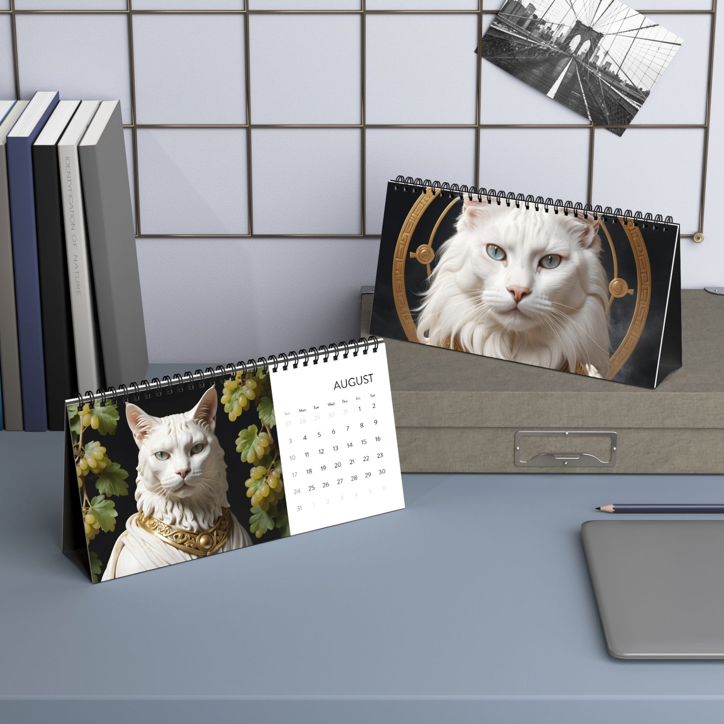 Cats of Olympus Desktop Calendar (2025 grid)