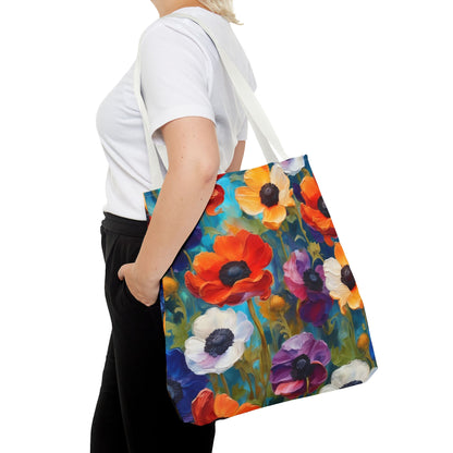 Claude Monet inspired Colorful Anemones Tote Bag