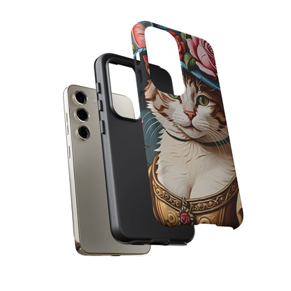 Oil Painting Cat Tough Phone Cases (A Lady 2)