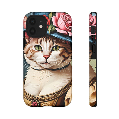 Oil Painting Cat Tough Phone Cases (A Lady 2)