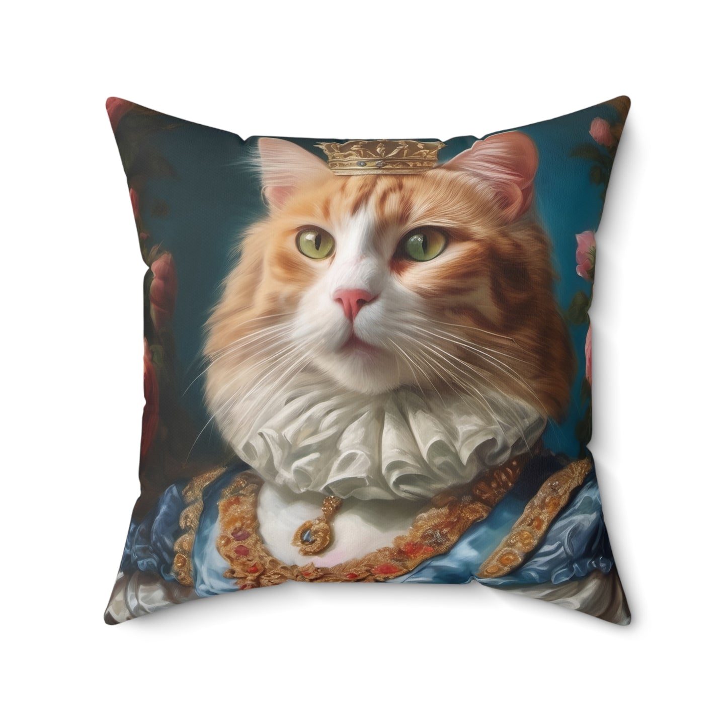 Rococo Cat Square Pillow (A Queen)