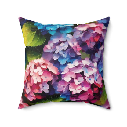 Claude Monet inspired Hydrangeas Square Pillow