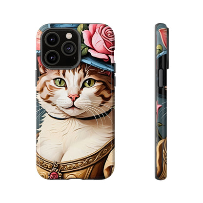 Oil Painting Cat Tough Phone Cases (A Lady 2)