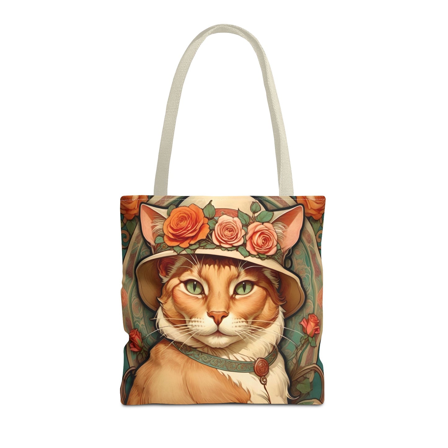 Art Nouveau Cat Portrait Tote Bag