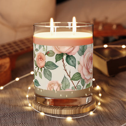 Watercolor Roses Scented Candle 2 - Full Glass, 11oz