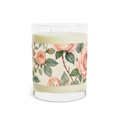 Watercolor Roses Scented Candle 2 - Full Glass, 11oz
