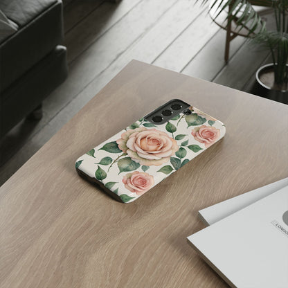 Watercolor Large Roses Tough Cases