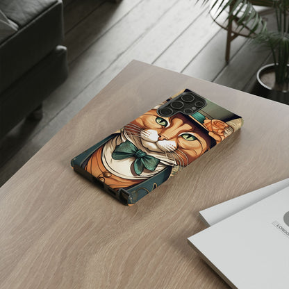 Alphonse Mucha Tough Phone Cases (A gentleman cat)