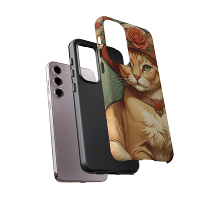 Alphonse Mucha Tough Phone Cases (A lady cat)
