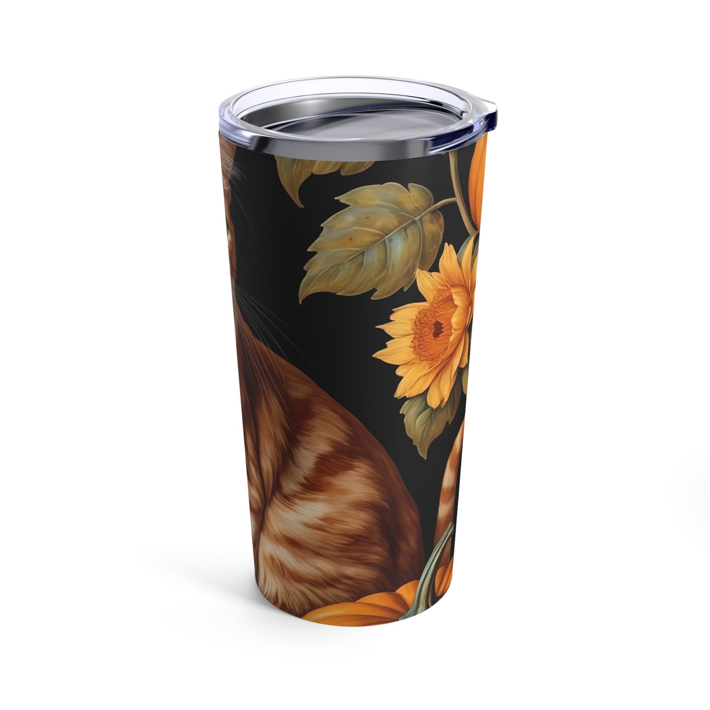 Halloween Sandro Botticelli Cat Tumbler 20oz Black