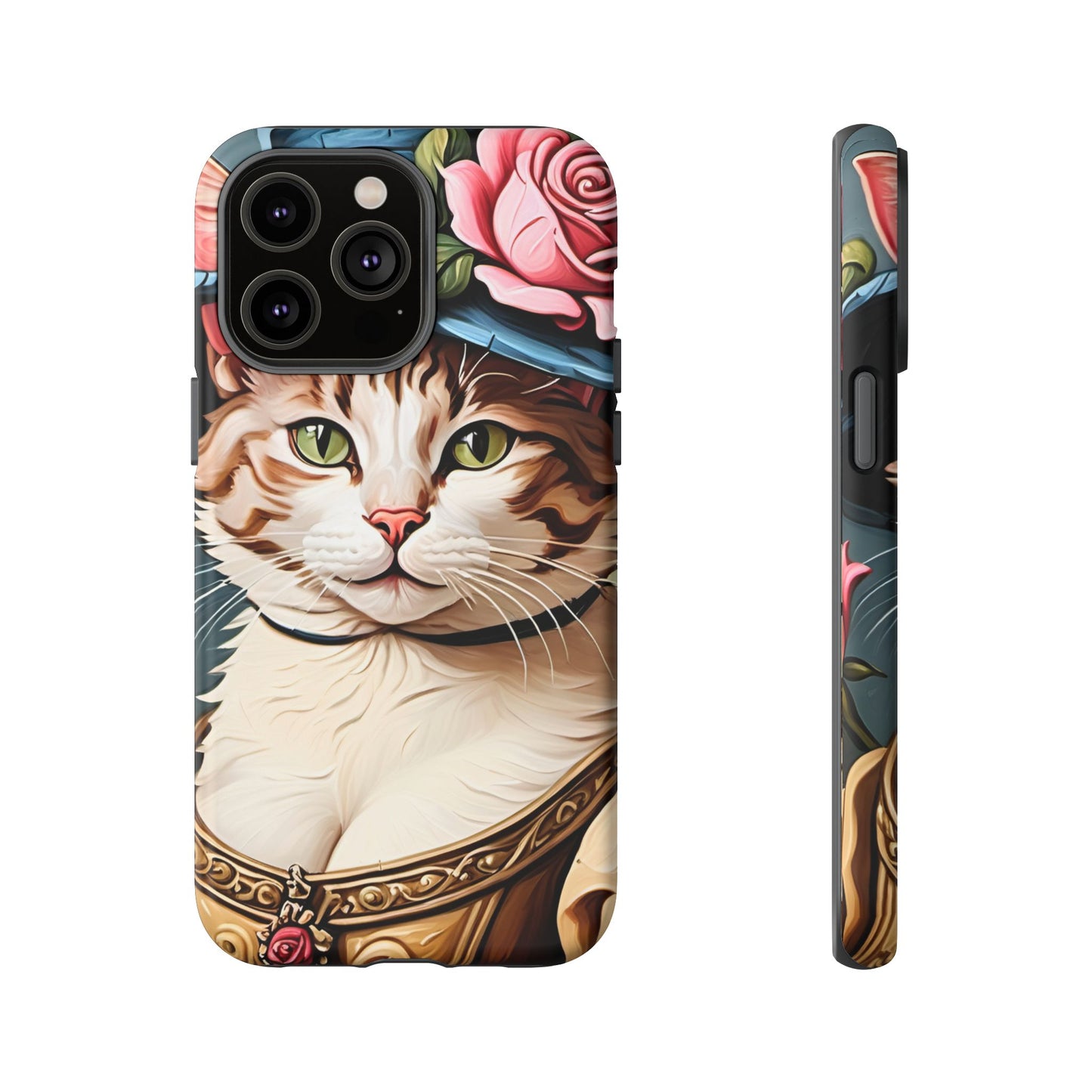 Oil Painting Cat Tough Phone Cases (A Lady 2)