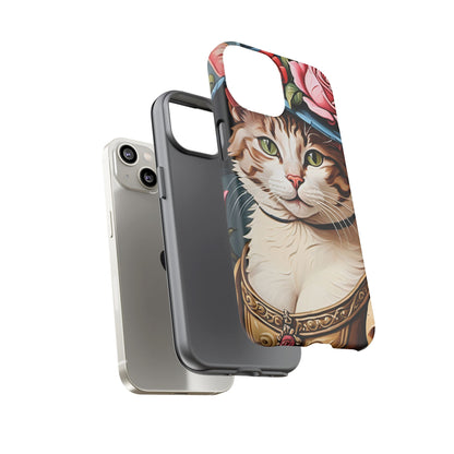 Oil Painting Cat Tough Phone Cases (A Lady 2)