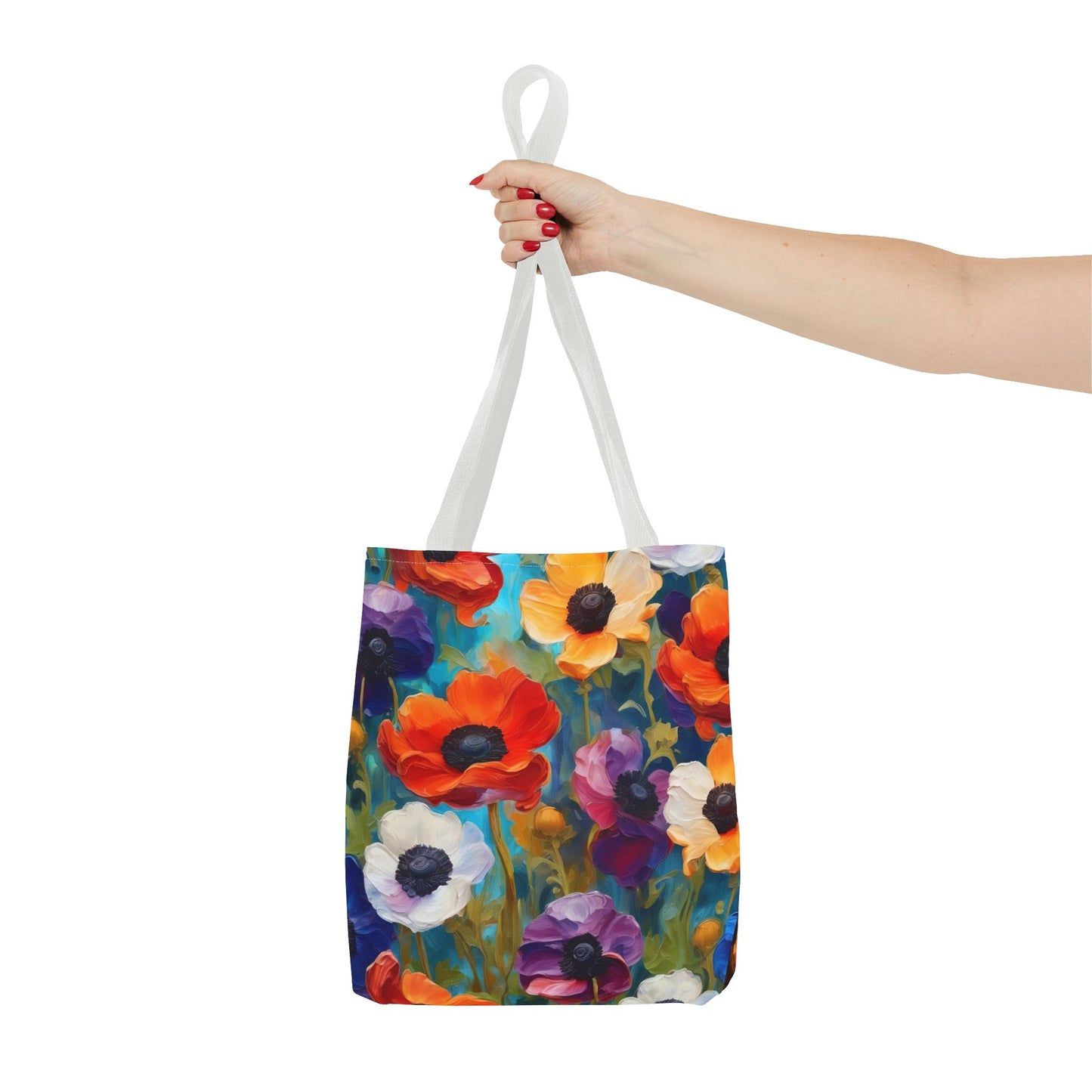 Claude Monet inspired Colorful Anemones Tote Bag