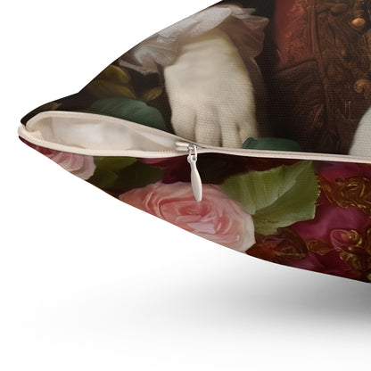 Rococo Cat Square Pillow (A Gentleman 2)