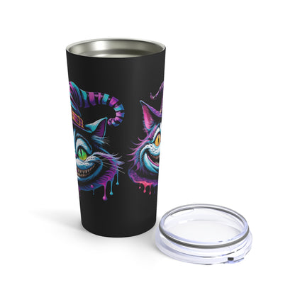 Halloween Cheshire Cat Tumbler 20oz Black