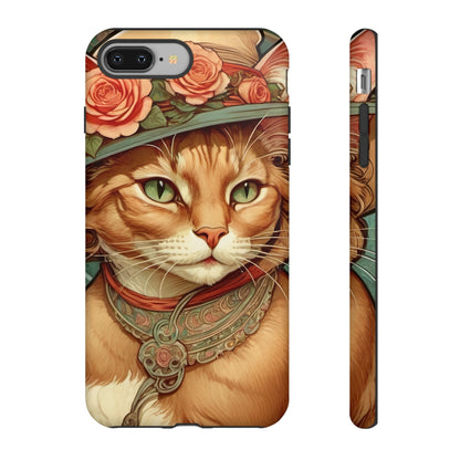 Alphonse Mucha Tough Phone Cases (A lady cat 2)