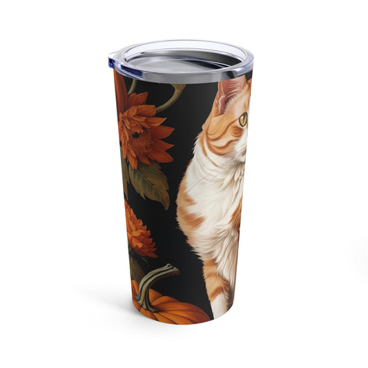 Halloween Sandro Botticelli Cat Tumbler 20oz Black