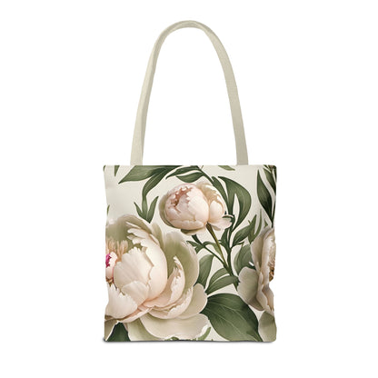 Large Watercolor Peonies Tote Bag
