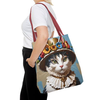 Cat Portrait in Oil Tote Bag