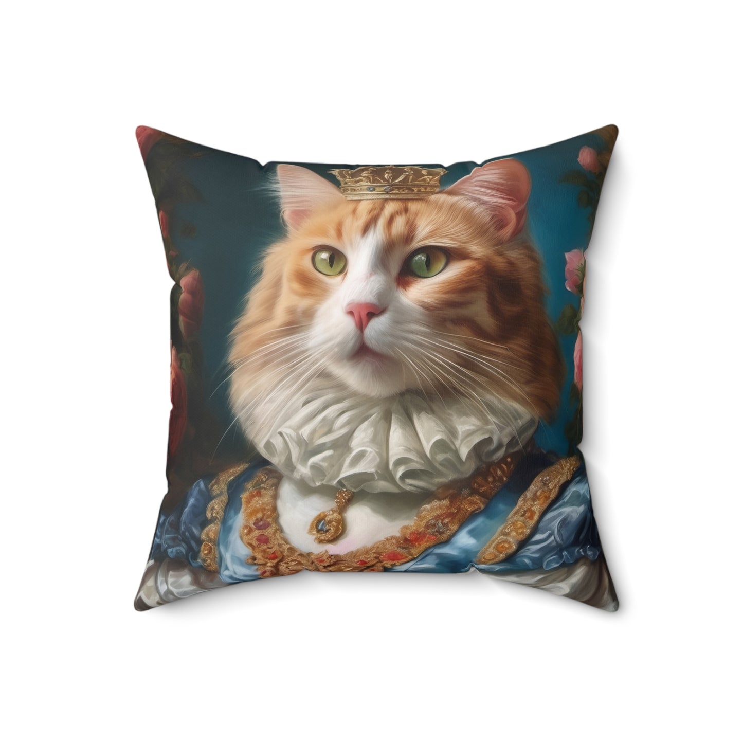 Rococo Cat Square Pillow (A Queen)