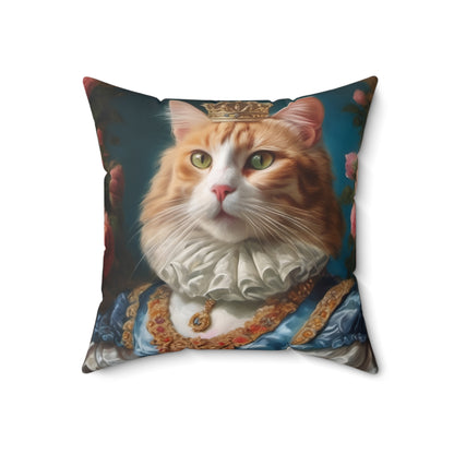 Rococo Cat Square Pillow (A Queen)