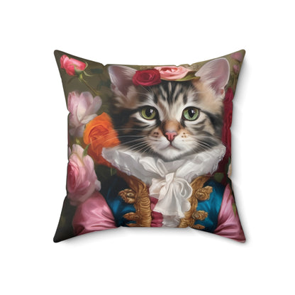 Rococo Cat Square Pillow (A Kitten 2)