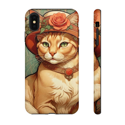 Alphonse Mucha Tough Phone Cases (A lady cat)