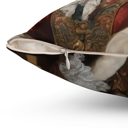 Rococo Cat Square Pillow (A Gentleman)