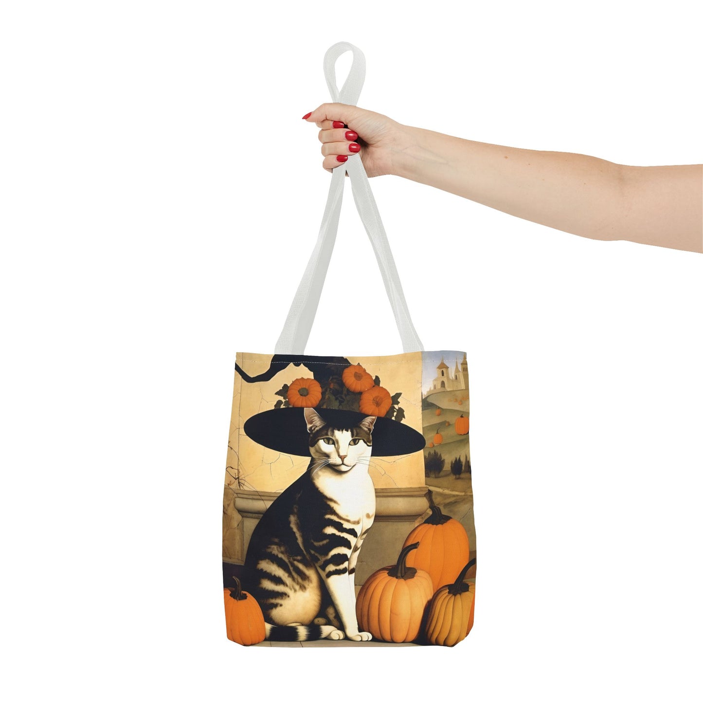 Halloween Piero della Francesca Renaissance Cat Tote