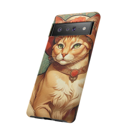 Alphonse Mucha Tough Phone Cases (A lady cat)